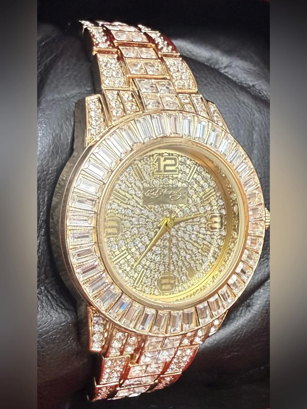 Ed Hardy Gold Crystal-Accented Women's Bracelet Watch